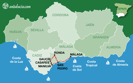 Car Hire Itineraries from Malaga Airport to Ronda & Gaucin