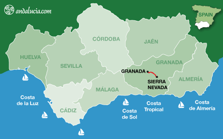 Car Hire Itineraries from Granada Airport to the snowy peaks of Sierra Nevada