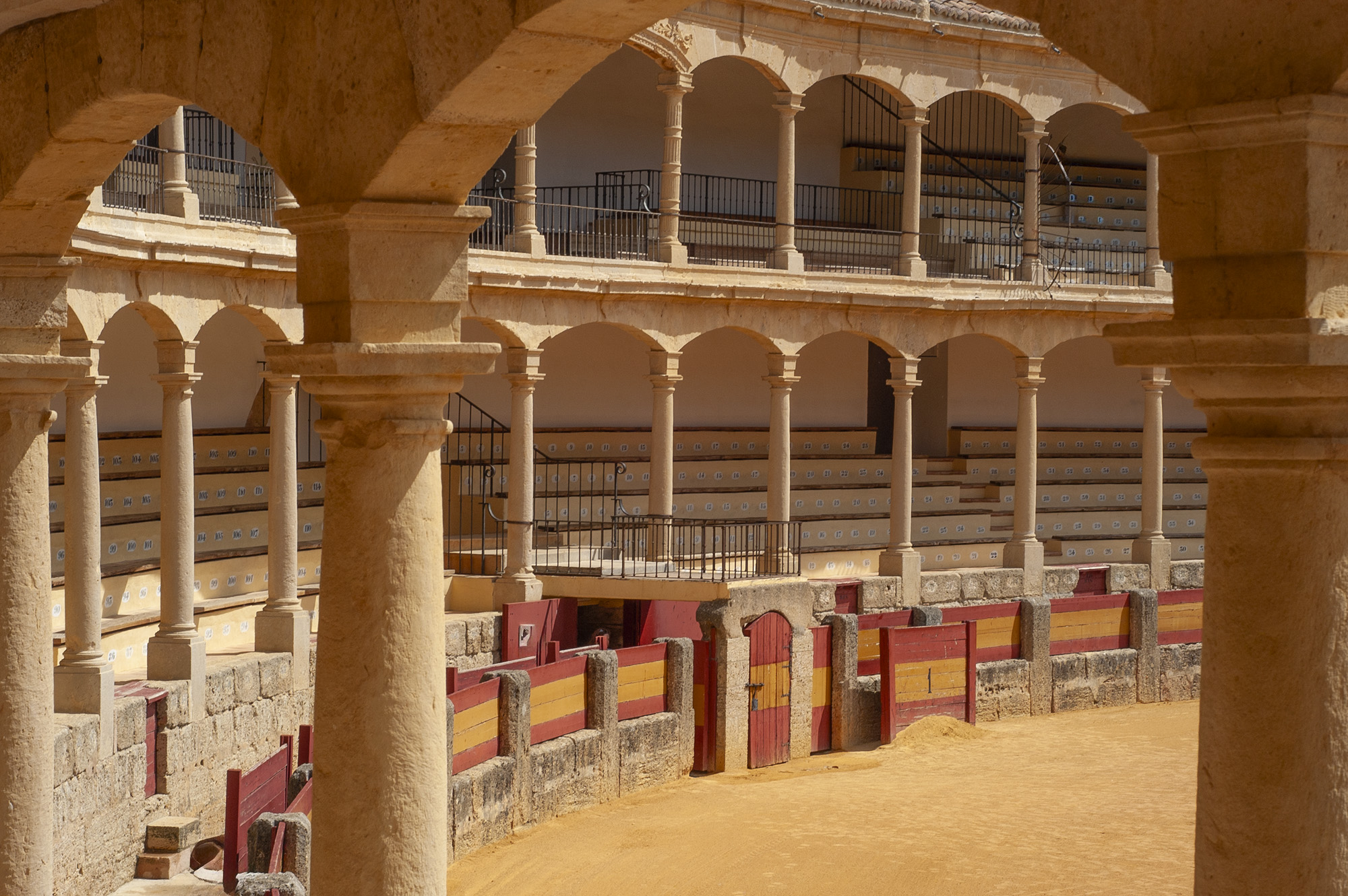Ronda's impressive stone-built and deliberately neo-classical bullring was completed in 1784 © Michelle Chaplow