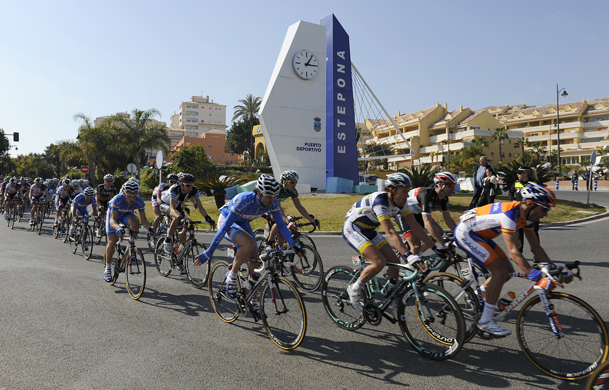 Vuelta de Andalucia 2012 passed by Estepona port © Michelle Chaplow