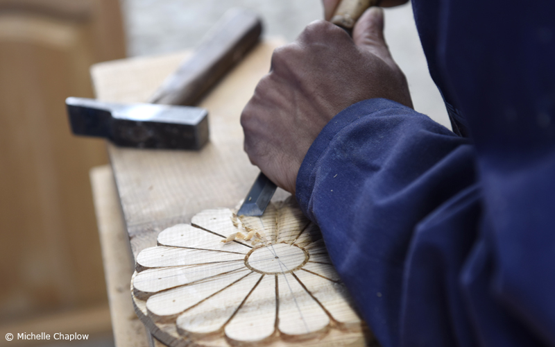 hand-carved wooden furniture © Michelle Chaplow