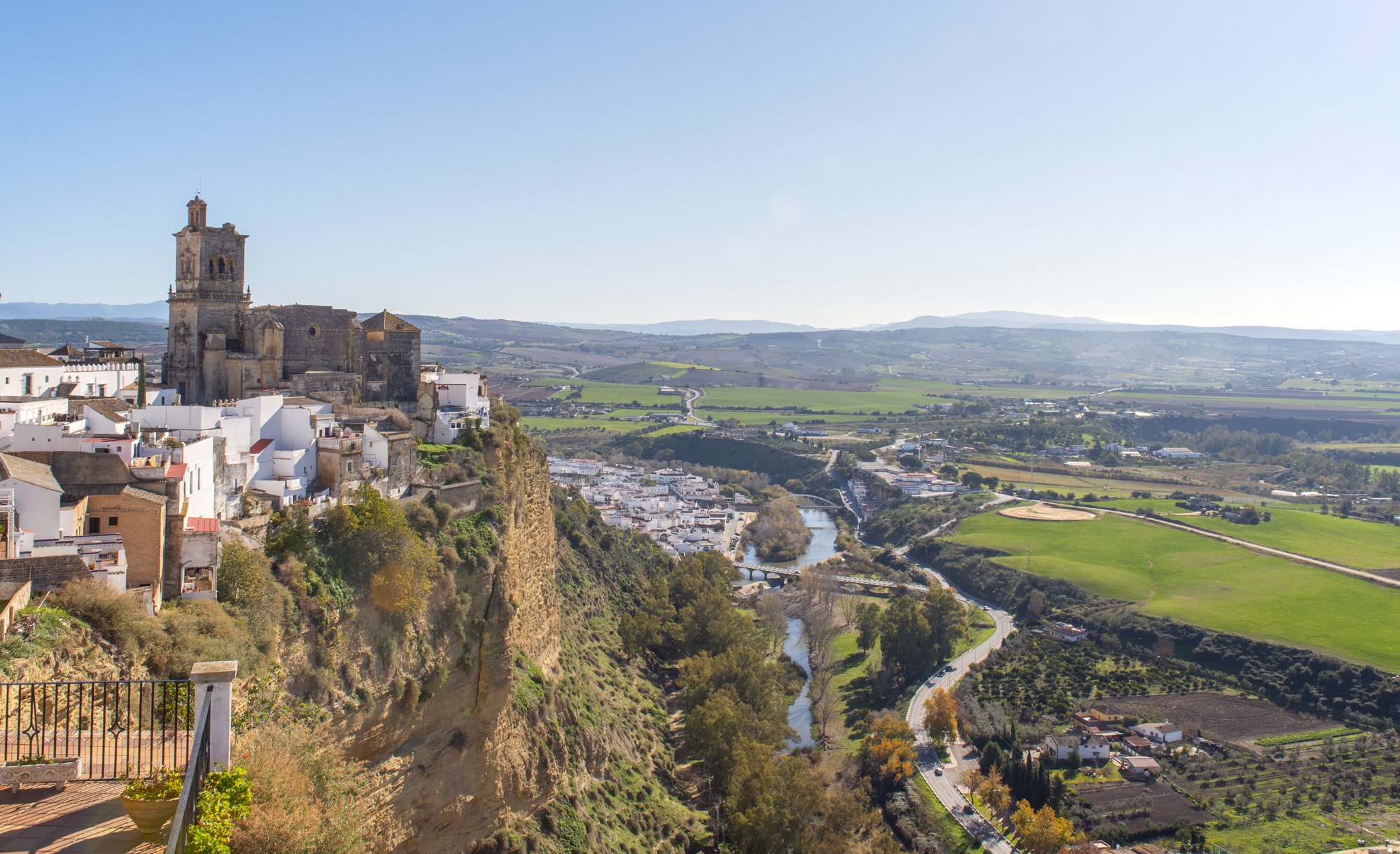 One of Andalucia's most dramatically positioned pueblos blancos (white villages)  © Michelle Chaplow