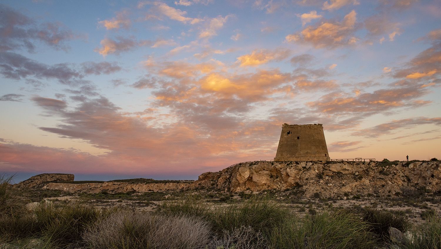 The tower was rebuilt as a horseshoe-shaped fortified tower in 1766 on the orders of Charles III, to protect the coast from Barbary Pirates. © Michelle Chaplow