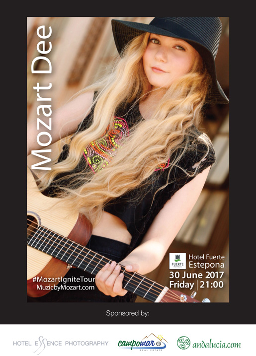 Mozart Dee concert, Friday 30th June, 21.00 hrs Hotel Fuerte in Estepona