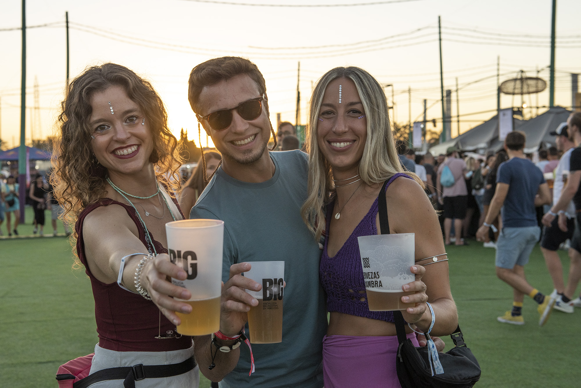 Three Festival Goers at AndaluciaBig © Michelle Chaplow