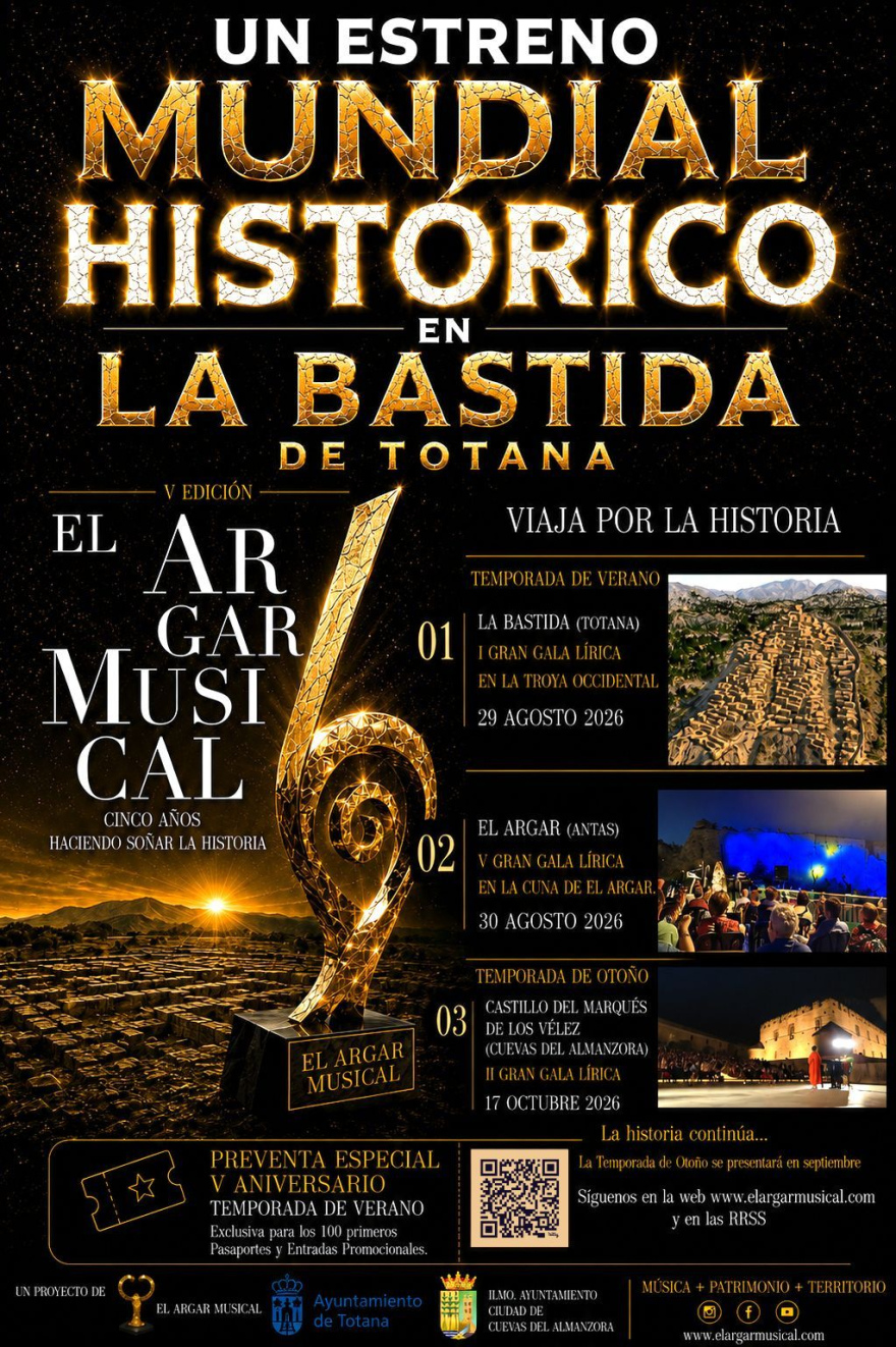 El Argar Musical Festival - Fifth edition - 29th August and 30th August 2026 