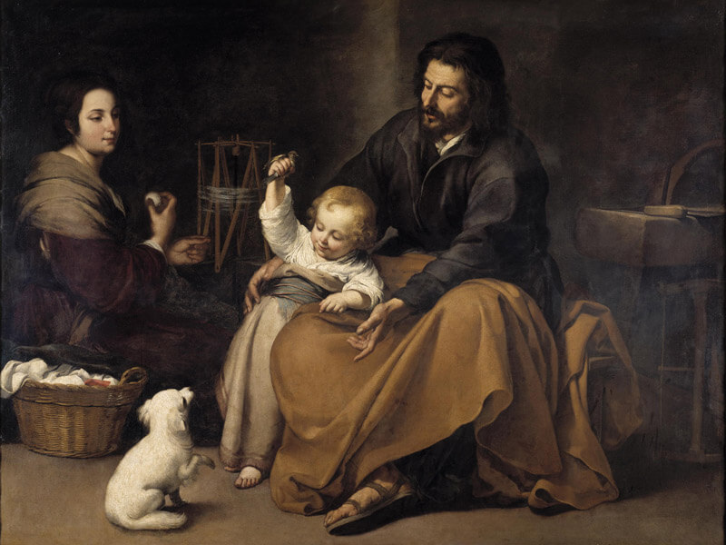 The Holy Family with a Bird - Bartolome Esteban Murillo 1617 - 1682