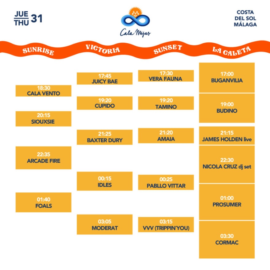Cala Mijas Festival 2023 Thursday Schedule