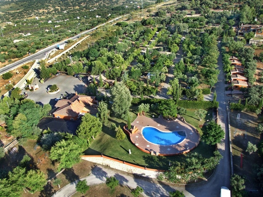 Camping El Sur is set among olive trees, hundred-year-old holm oak tress