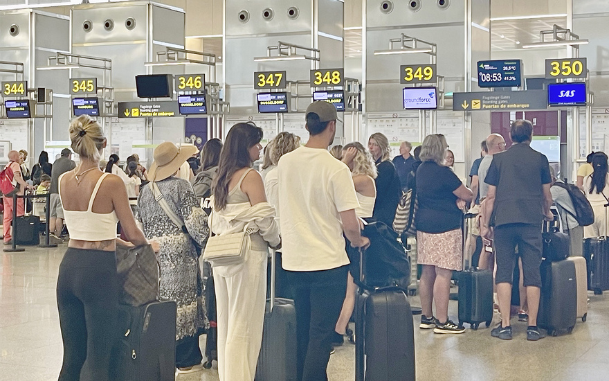 Checking in at Malaga Airport  © Michelle Chaplow
