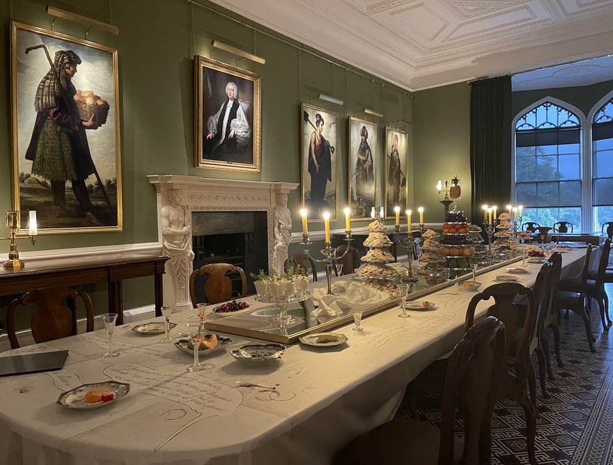 The long dining room in Auckland Castle Jacob and his twelve sons (Spanish: Los doce hijos de Jacob) is a series of thirteen paintings by Spanish artist Francisco de Zurbarán. © Michelle Chaplow