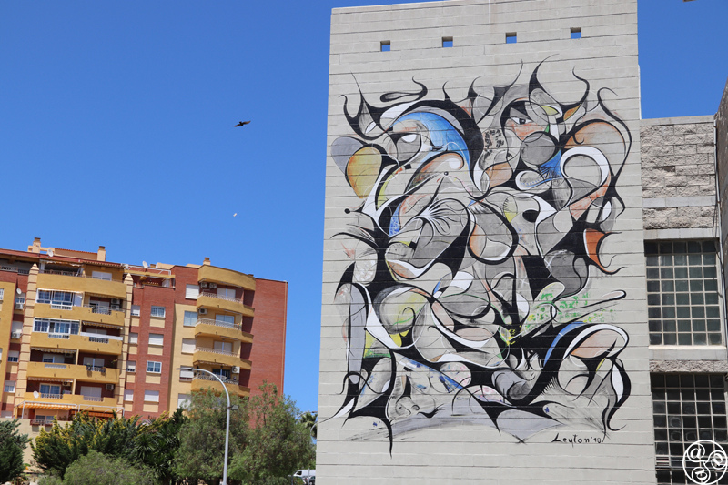 Leyton mural on the side of the Polideportivo Municipal © Max Phythian