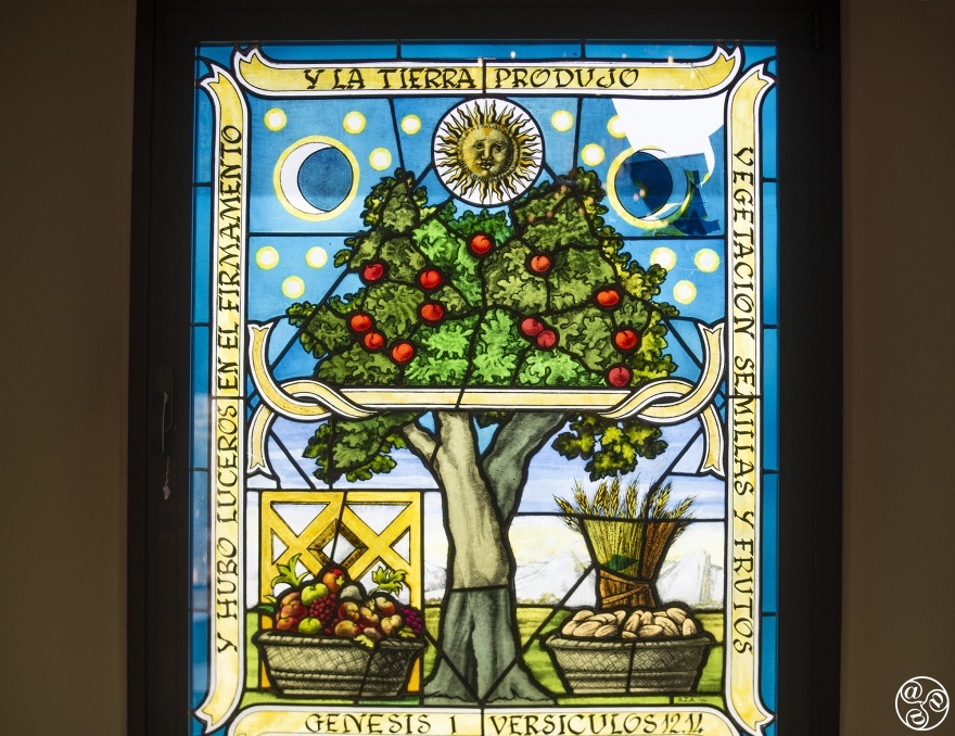 Beautiful Stained glass windows in the Sotogrange Church - Parroquia de Nuestra Señora de la Merced © Michelle Chaplow