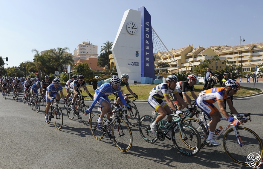 Vuelta de Andalucia 2012 passed by Estepona port © Michelle Chaplow