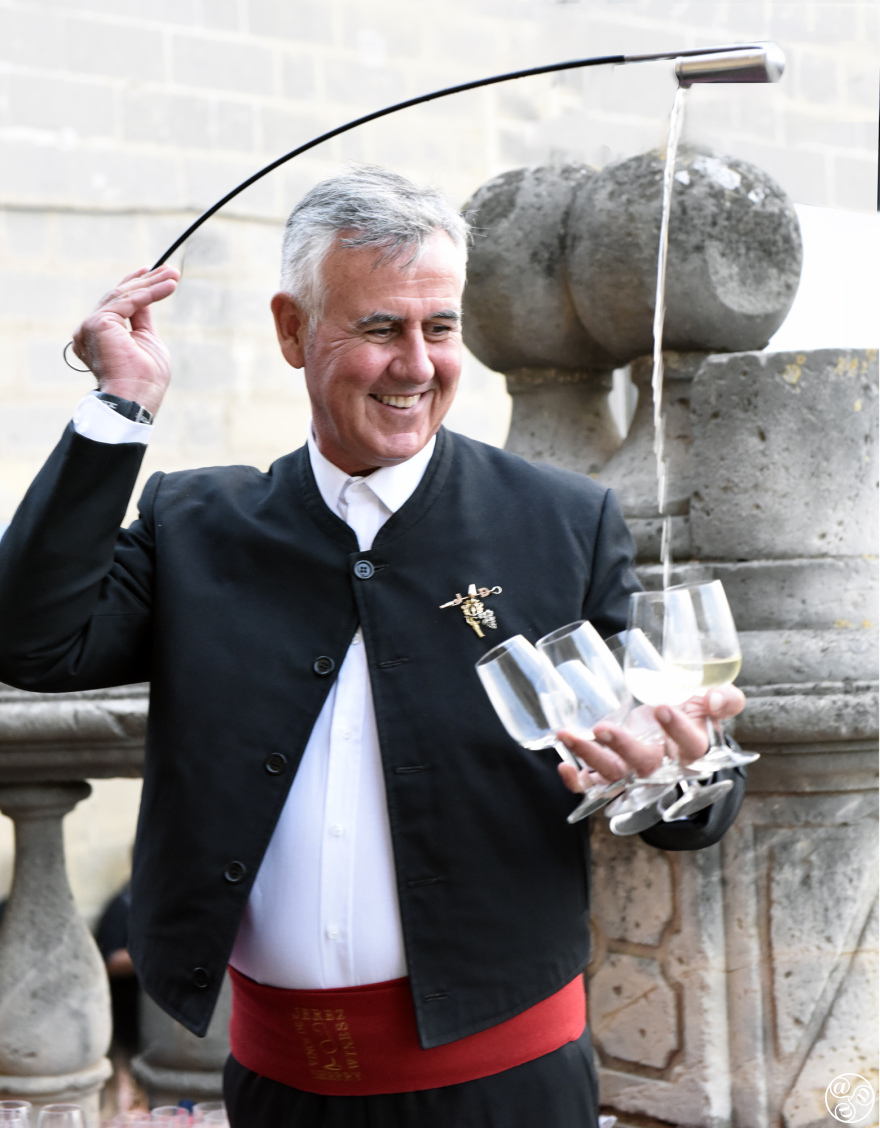Sherry pouring is an art form in Jerez © Michelle Chaplow