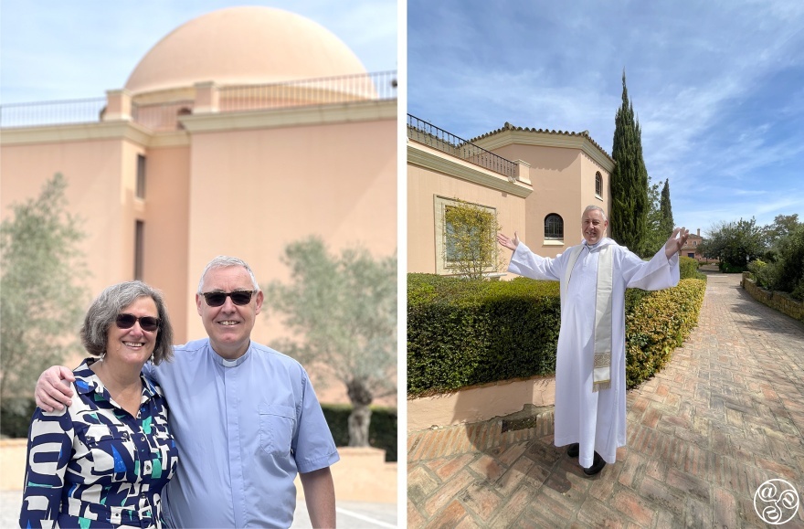 Reverend Dr. Tony Carroll and his wife Gisela, Nuestra Señora de la Merced, Sotogrande © Michelle Chaplow