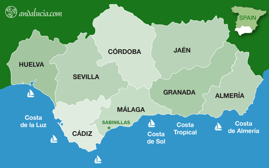 Sabinillas locator map