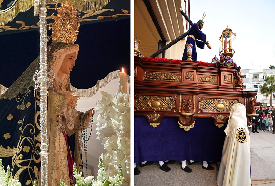 Semana Santa Thursday in Estepona - Jueves Santo (Maundy Thursday) – Cristo del Amor and Virgen de la Esperanza (c) Michelle Chaplow