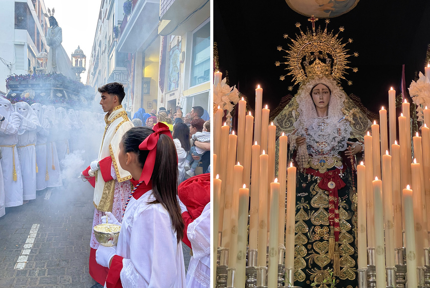 Jesus, El Cautivo (left) and Mary, Virgen de la Salud (right) © Michelle Chaplow