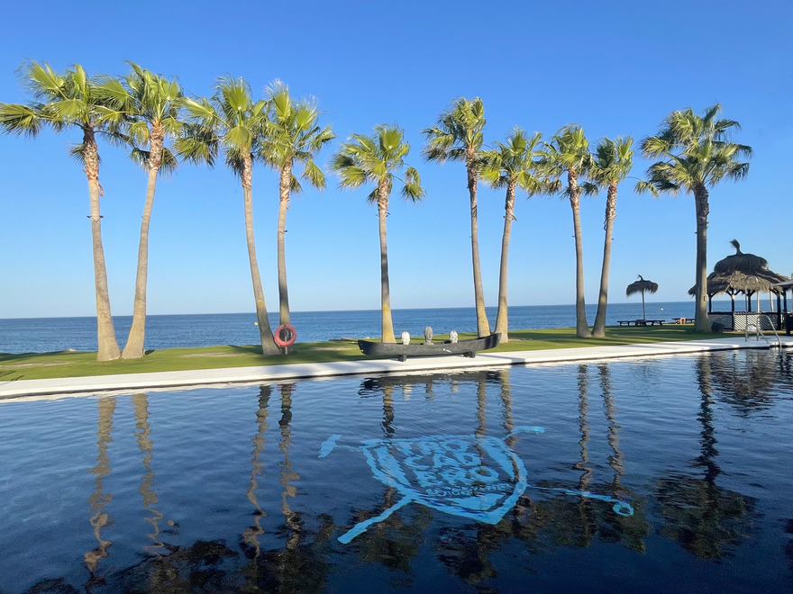Trocadero beach club in Sotogrande has a picture postcard view. © Michelle Chaplow