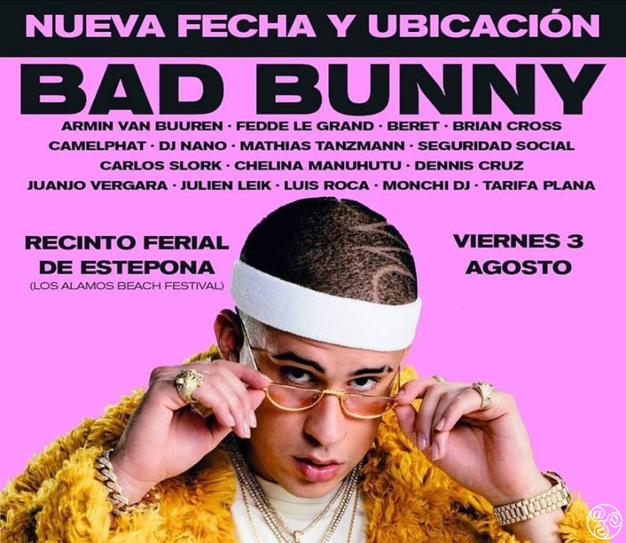 Bad Bunny headlining Los Álamos festival in Estepona in 2018