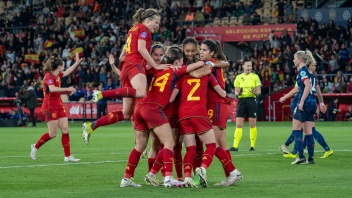 Spain celebrating goal against The Nederlands © Andres Lopez Sheridan