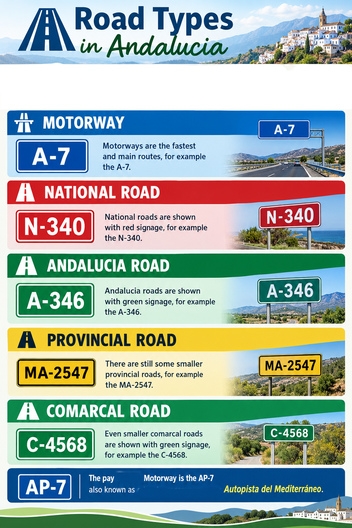 Know your road types in Andalucia 