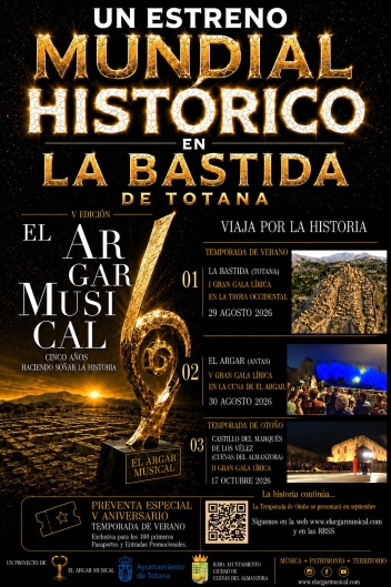 El Argar Musical Festival - Fifth edition - 29th August and 30th August 2026 