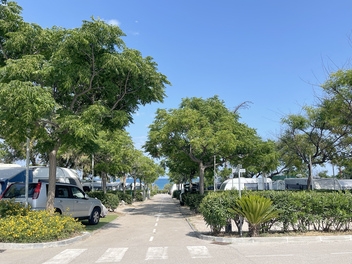 Bella Vista Camping & Caravan Park has a frontline beachfront location near the white village of Manilva on Spain's beautiful Costa del Sol © Michelle Chaplow
