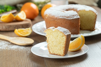 Spanish sponge cake, known as "bizcocho," is a light, airy dessert that is always a winner in traditional Spanish cuisine. Infused with a touch of orange or lemon © Cassiano Correia istock 