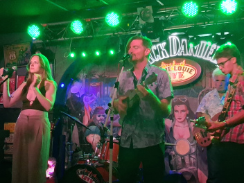 Alice Jacobsen (left) Donovan Keith (centre) Diego Castillo-Olivares (right) at Louie Louie