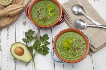 vocado gazpacho verde is smooth and refreshing, mixing creamy avocado with crunchy cucumber for the perfect summer snack © istock 