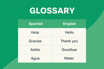 A glossary of Spanish terms 