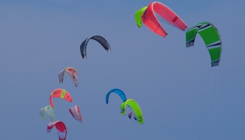 Tarifa - All the colours of the rainbow, flying in the wind © Michelle Chaplow