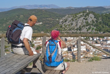 Taking a well earned rest from hiking in the mountains © Michelle Chaplow