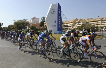 Vuelta de Andalucia 2012 passed by Estepona port © Michelle Chaplow