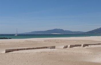 Golden sands and blue skies at Los Lances beach, Tarifa. © Michelle Chaplow