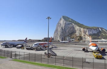 The airport of Gibraltar is stunning because planes land dramatically right next to the sea, with the famous Rock of Gibraltar towering over the runway. EasyJet is the largest airline operator, with the airport also being served by British Airways.© Michelle Chaplow