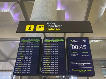 Flight Departures at Malaga Airport © Michelle Chaplow