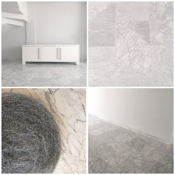 The polishing of marble is a specialist field, an expert in this field is a craftsman © Michelle Chaplow