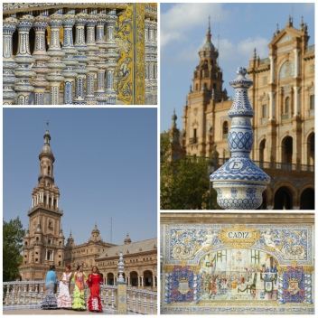 Plaza de España is a semi-circular brick building, Renaissance/neo-Moorish in style © Michelle Chaplow