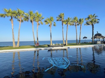 Trocadero beach club in Sotogrande has a picture postcard view. © Michelle Chaplow