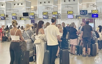 Checking in at Malaga Airport  © Michelle Chaplow