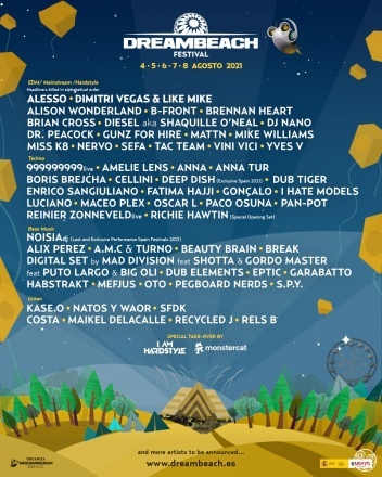 Dreambeach 2021 line up that was cancelled due to Cronavirus