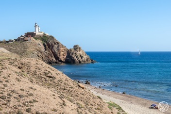Cabo de Gata cape, beach  and lighthouse © Michelle Chaplow
