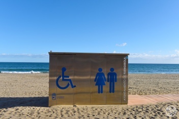 accessible toilets beaches are adapted for bathers with disabilities and wooden boardwalks © Michelle Chaplow