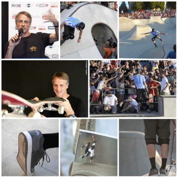 Tony Hawk skateboarder in Malaga  © Michelle Chaplow