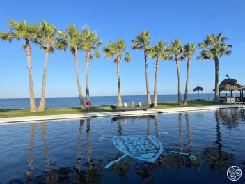 Trocadero beach club in Sotogrande has a picture postcard view. © Michelle Chaplow