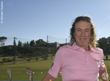 Miguel Angel Jimenez on the academy club house balcony  © Michelle Chaplow