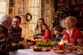 Christmas Eve and Christmas Day are generally celebrated as a family with one rich meal after another served from mid-day on Christmas Eve through late night Christmas Day © istock photo